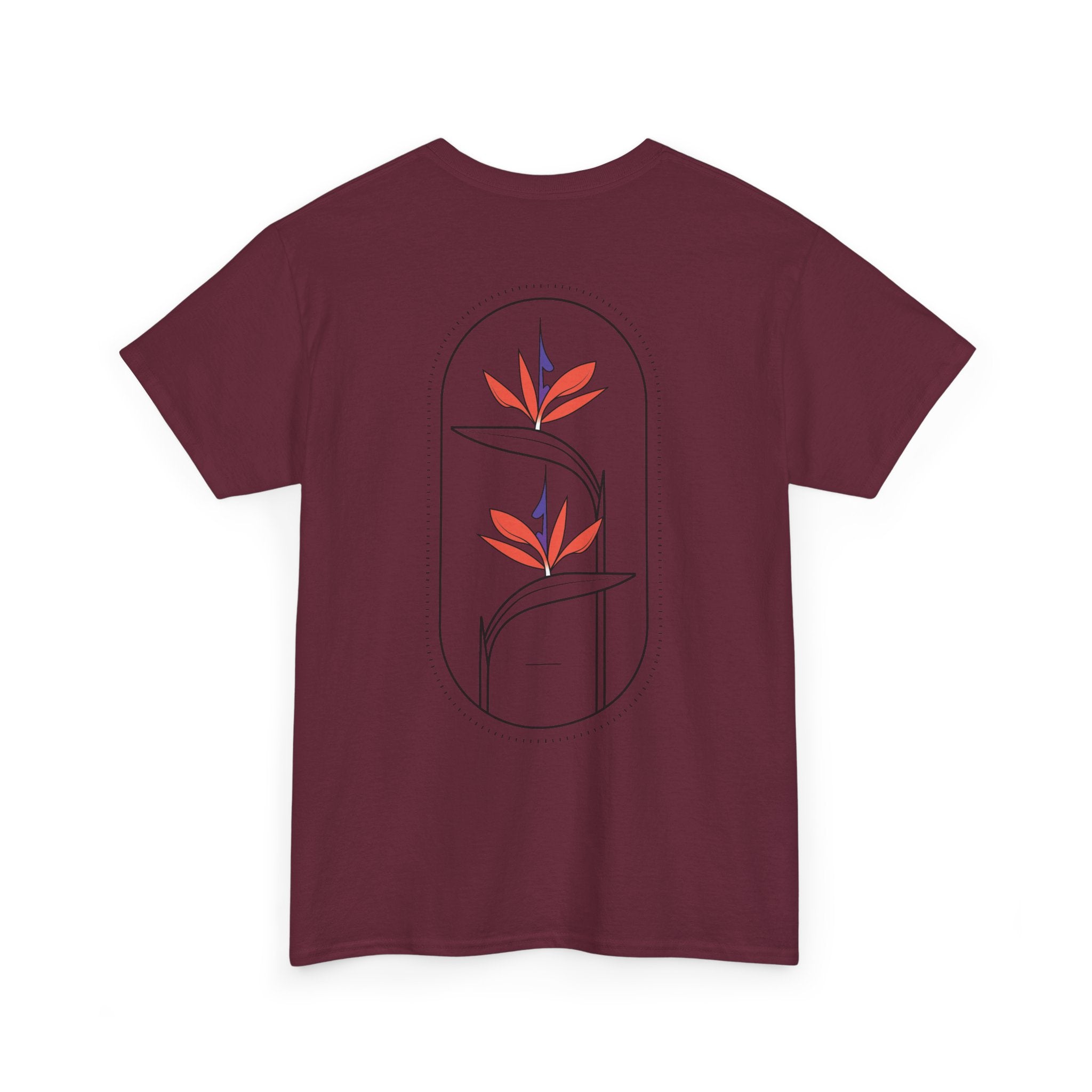 Heliconias Floral T-Shirt — Tropical Flower Graphic Tee