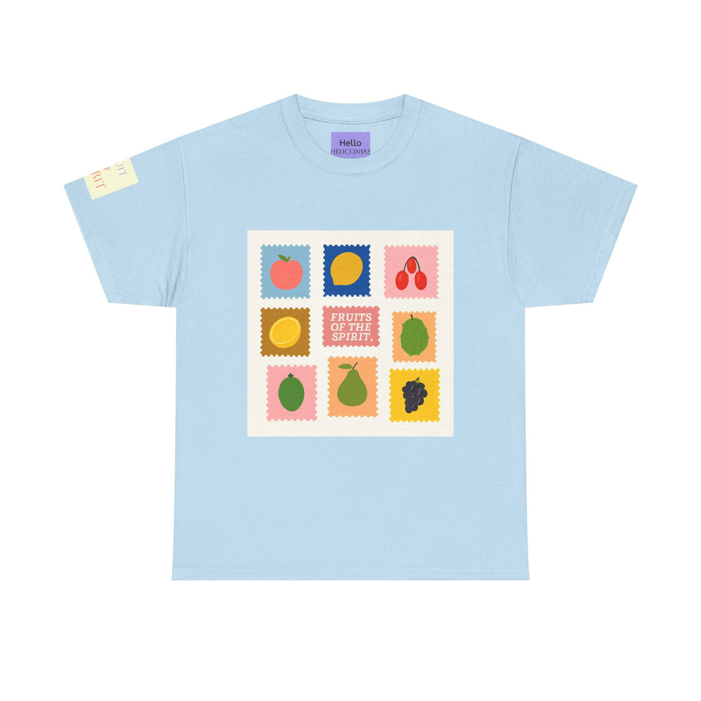 Fruit Stamps Graphic Tee — Cute Retro Produce Pattern