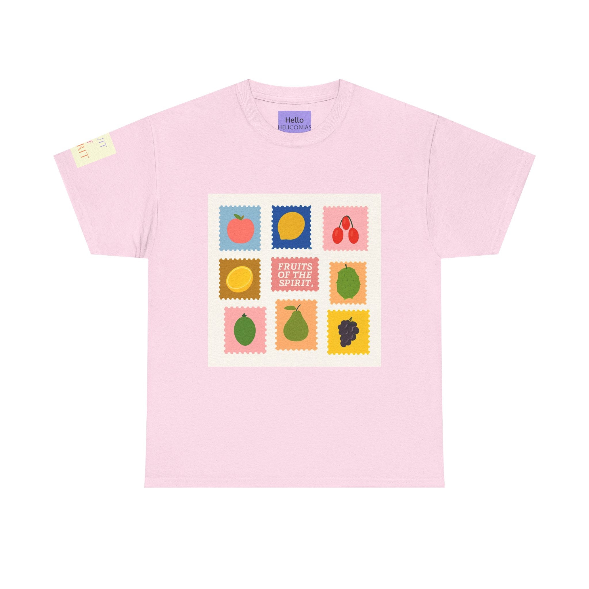 Fruit Stamps Graphic Tee — Cute Retro Produce Pattern