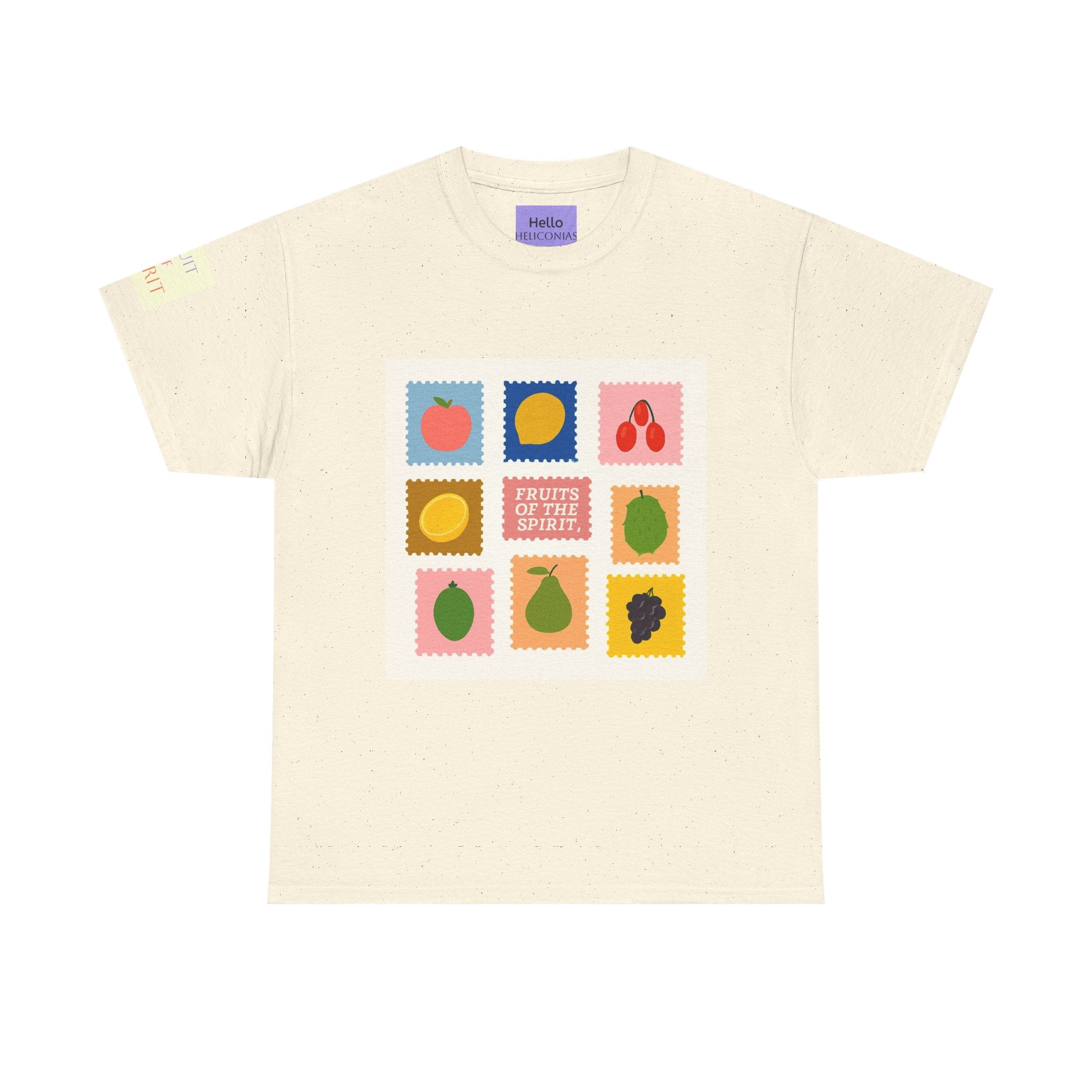 Fruit Stamps Graphic Tee — Cute Retro Produce Pattern