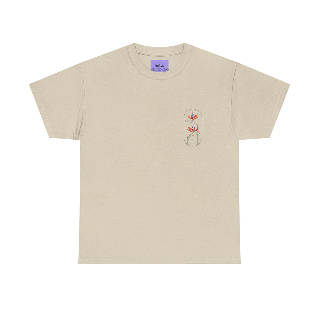 Heliconias Floral T-Shirt — Tropical Flower Graphic Tee