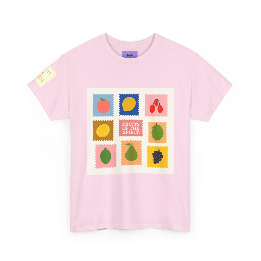 Fruit Stamps Graphic Tee — Cute Retro Produce Pattern