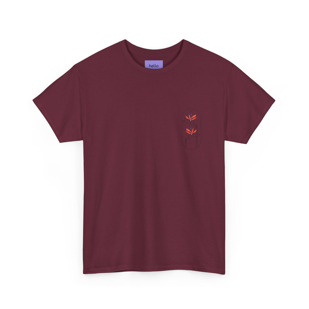 Heliconias Floral T-Shirt — Tropical Flower Graphic Tee