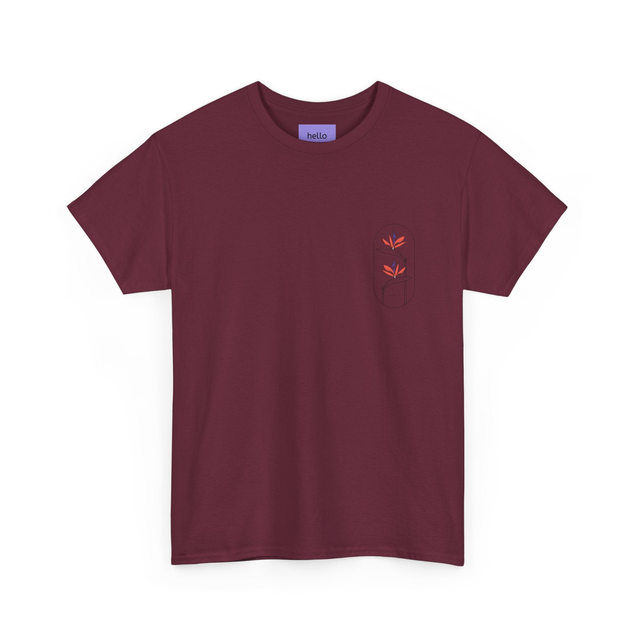 Heliconias Floral T-Shirt — Tropical Flower Graphic Tee