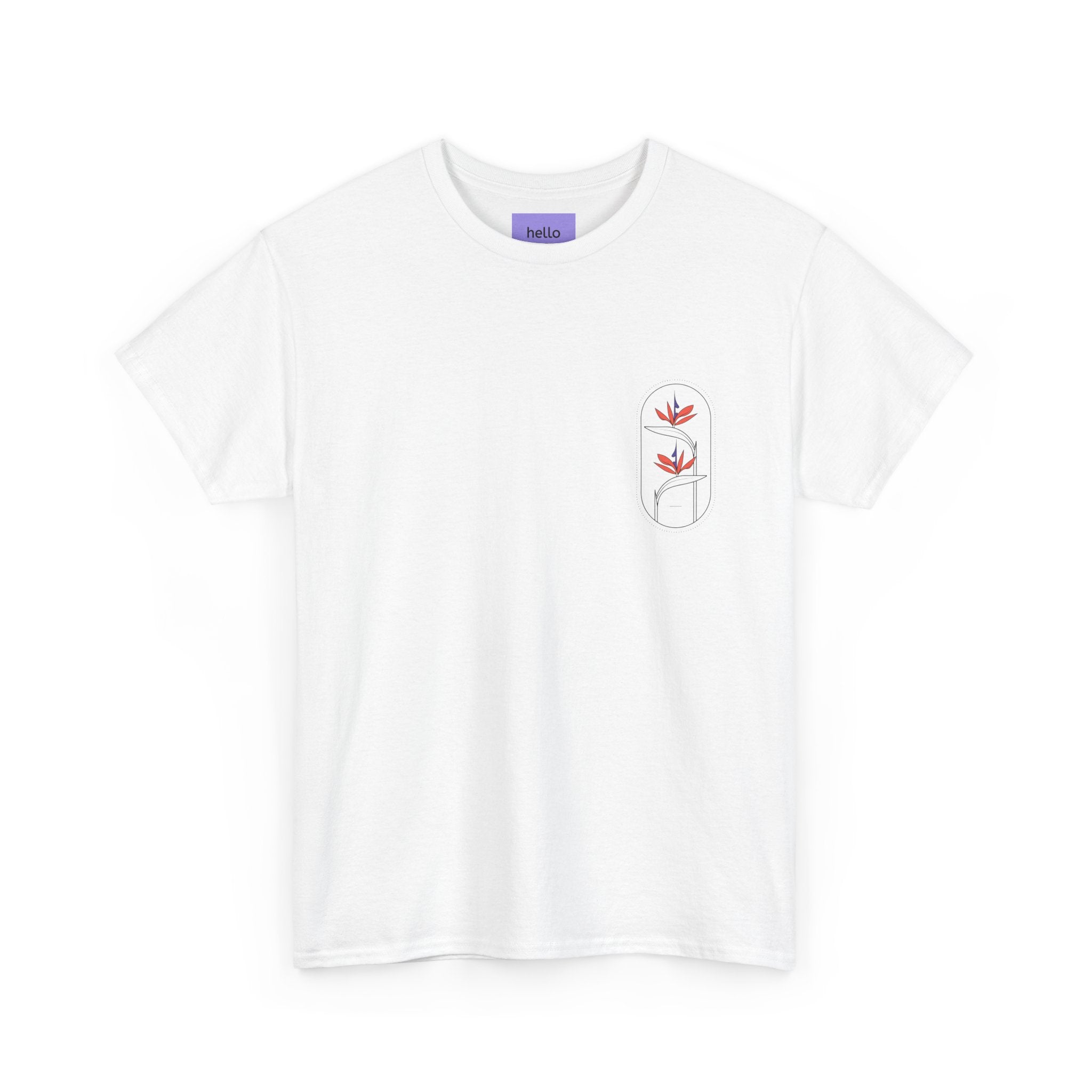 Heliconias Floral T-Shirt — Tropical Flower Graphic Tee