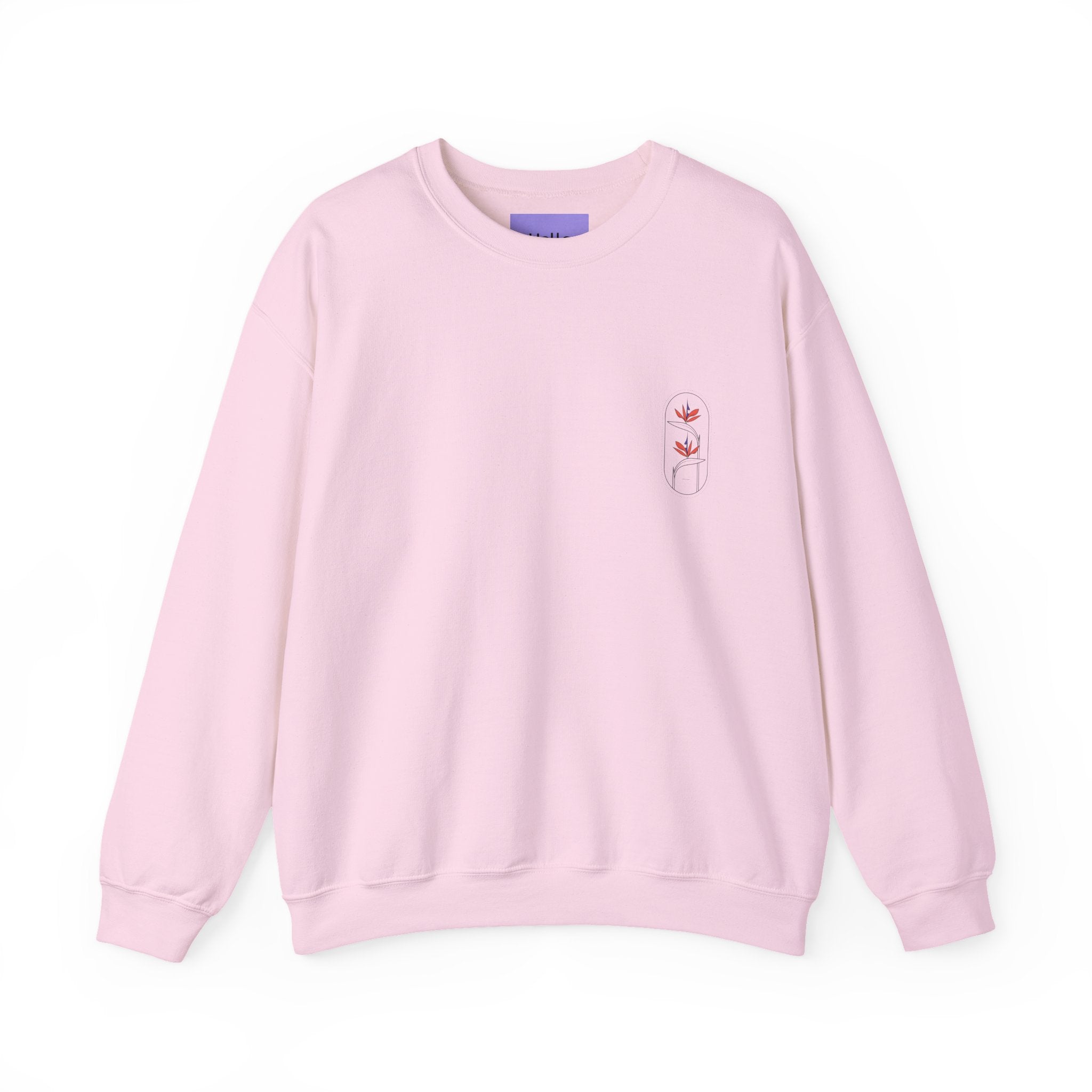 Heliconia Flower Crewneck Sweatshirt — Tropical Botanical Design